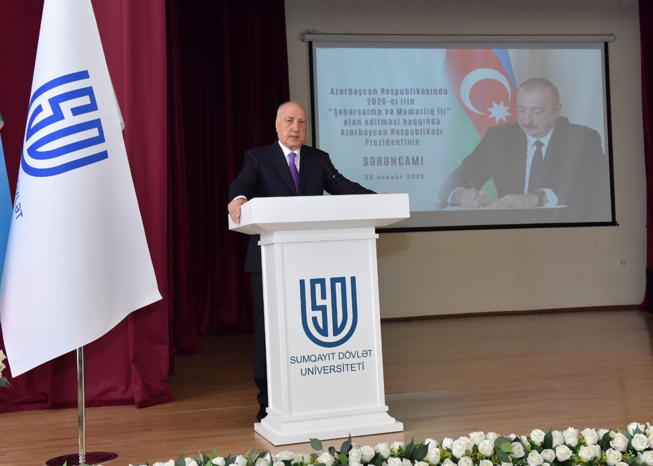 Sumqayıtda “Şəhərsalma və Memarlıq İli”nə həsr olunmuş konfrans keçirilib - FOTOLAR